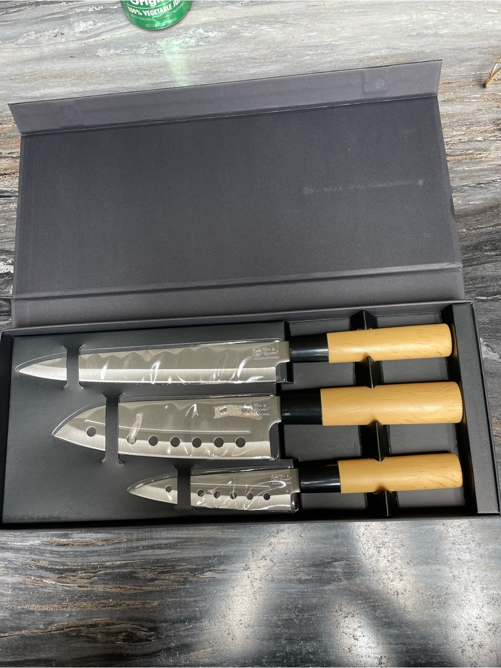 Hen & rooster knife set